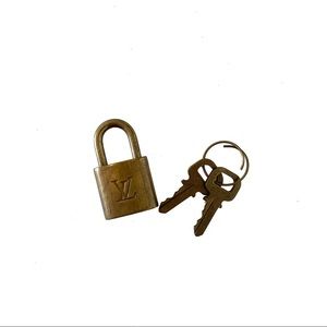 LOUIS VUITTON Padlock & Key Set #330 Vintage